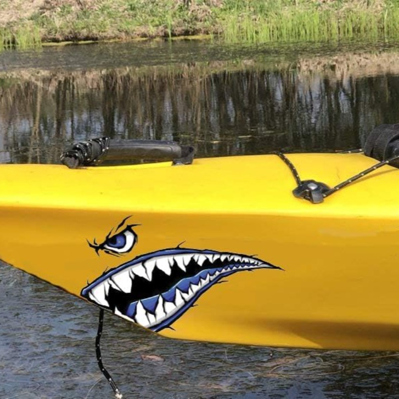 2PCS Shark Teeth Mouth Boat St - Fishing Boat Trailer 评论和价格