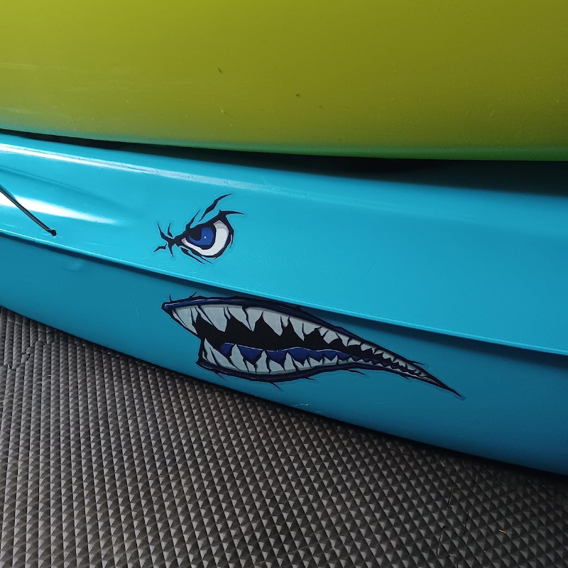 2PCS Shark Teeth Mouth Boat St - Fishing Boat Trailer 评论和价格