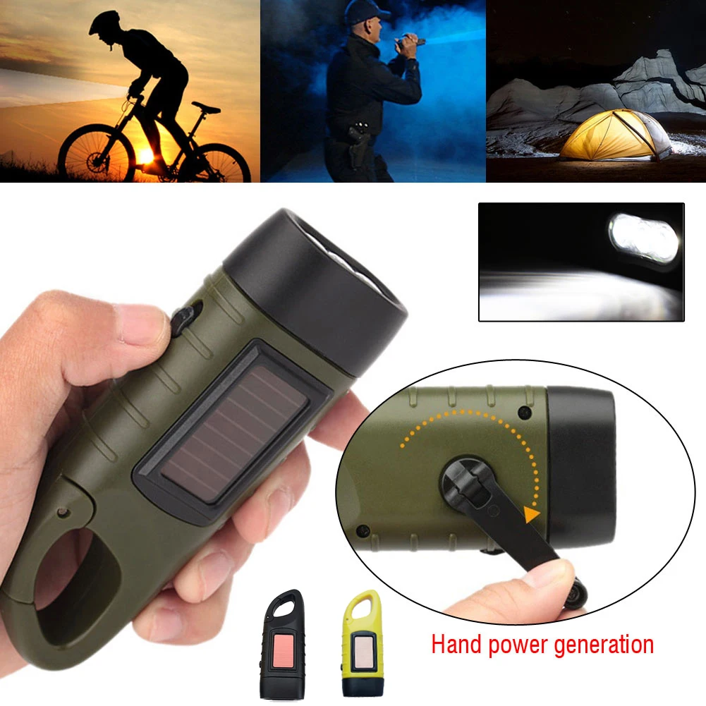 LED Flashlight Hand Crank Sola - Fishing Boat Navigation Light 评论和价格