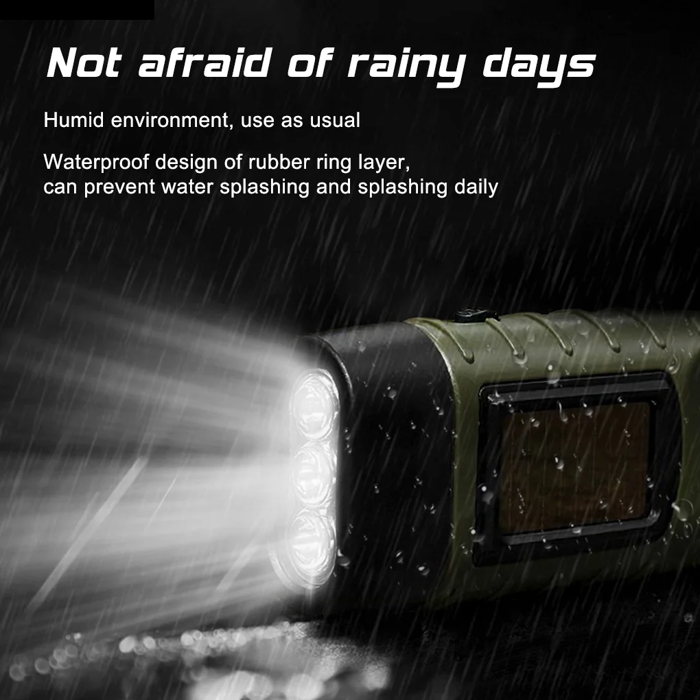 LED Flashlight Hand Crank Sola - Fishing Boat Navigation Light 评论和价格