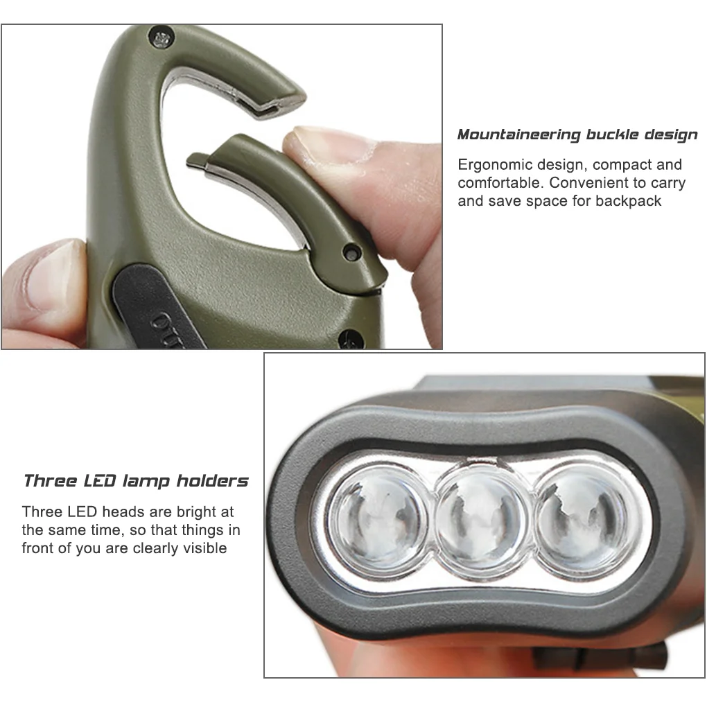 LED Flashlight Hand Crank Sola - Fishing Boat Navigation Light 评论和价格